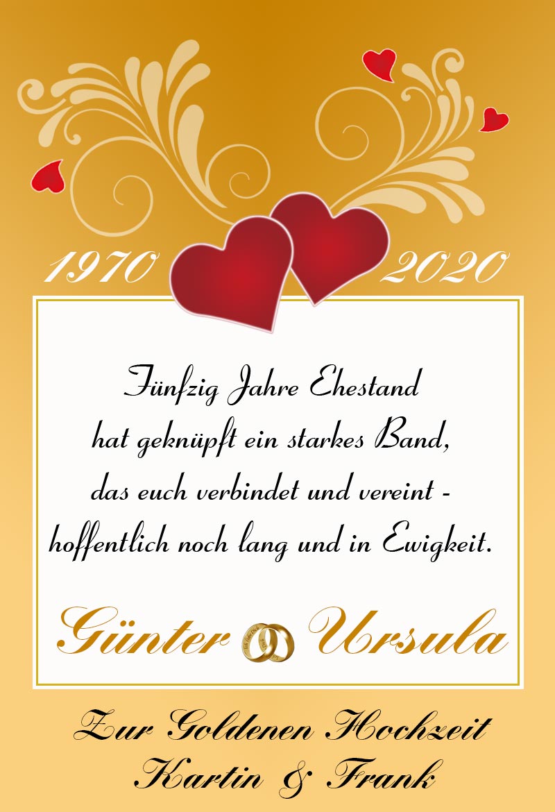 Etikett Goldene Hochzeit