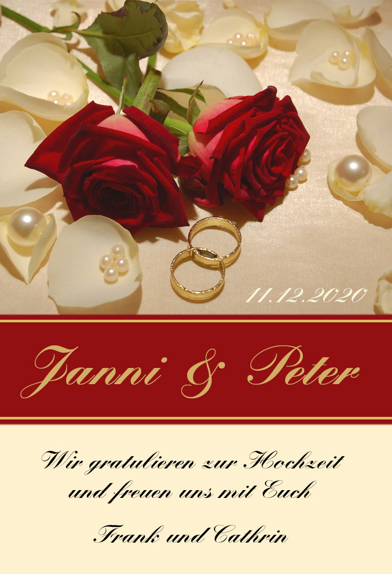 Etikett Hochzeit