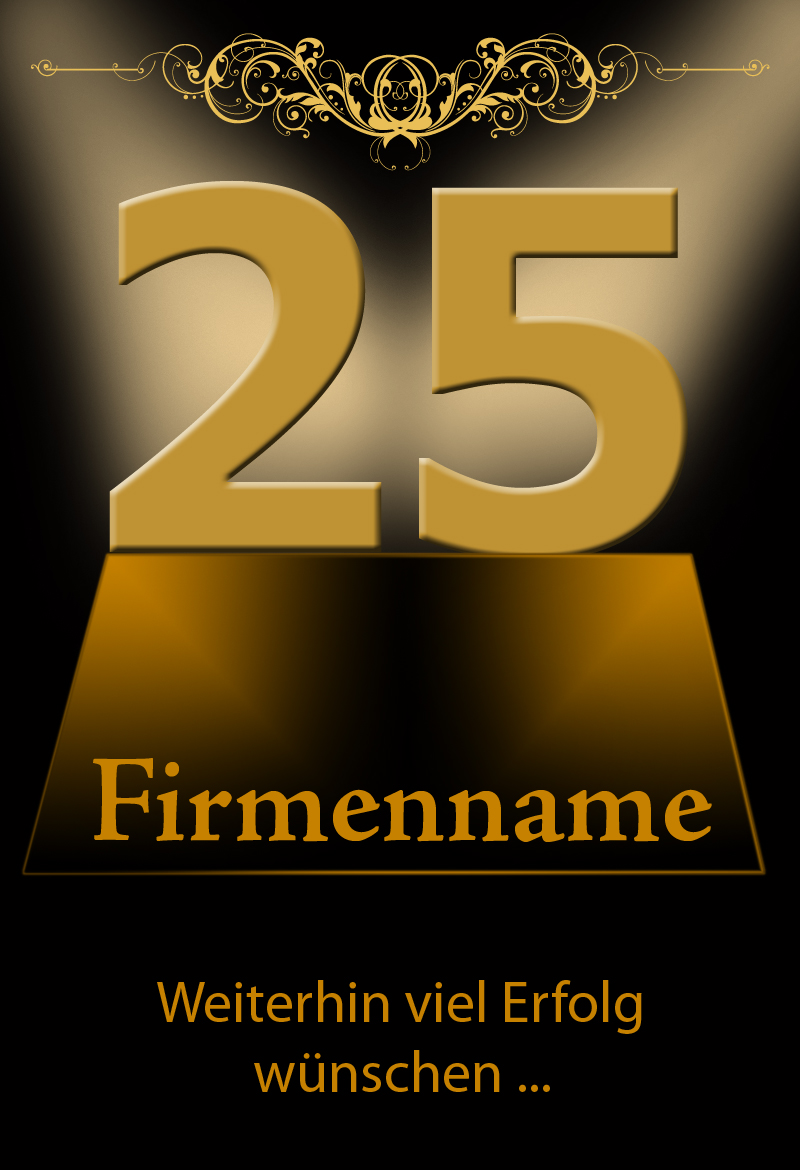 Etikett Firmenjubiläum